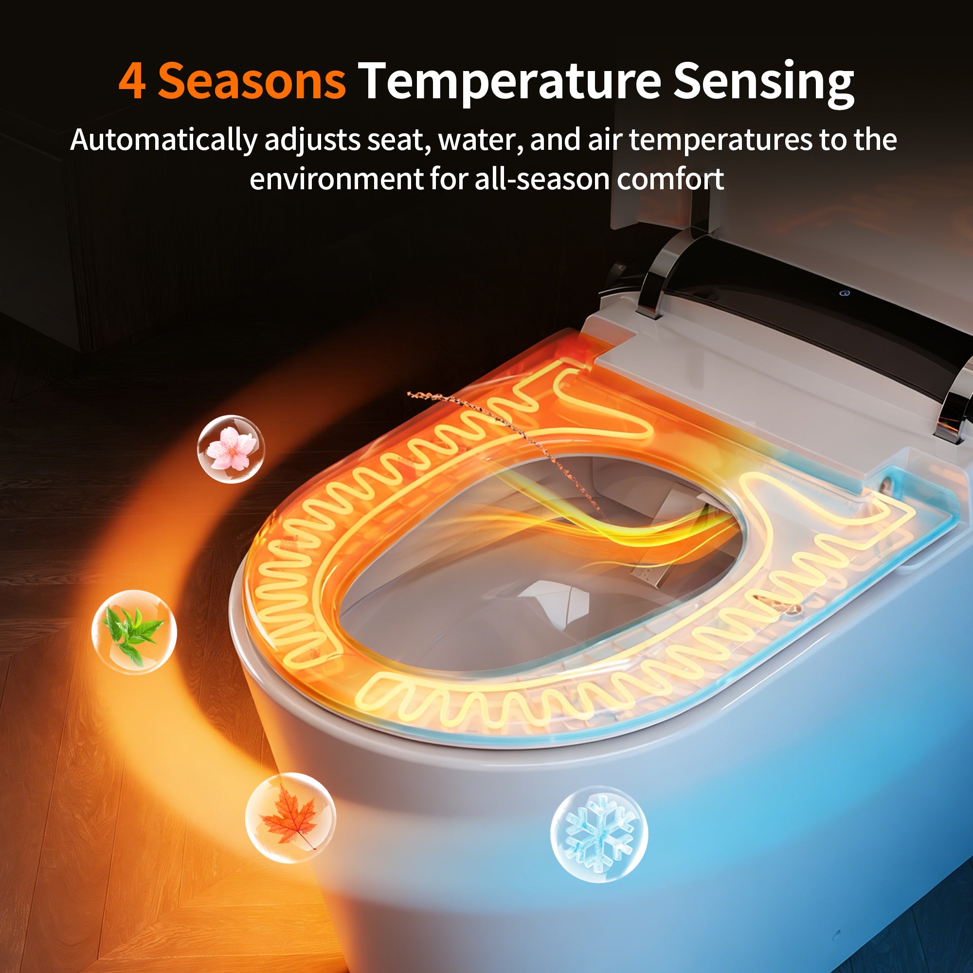 Smart Toilet Smart Toilet Four Seasons Temperature Sensing
