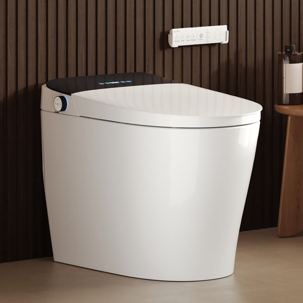DeerValley DV-1S0450 Intelligent Elongated Toilet: Siphon Jet Flush with Integrated Bidet & Remote Control