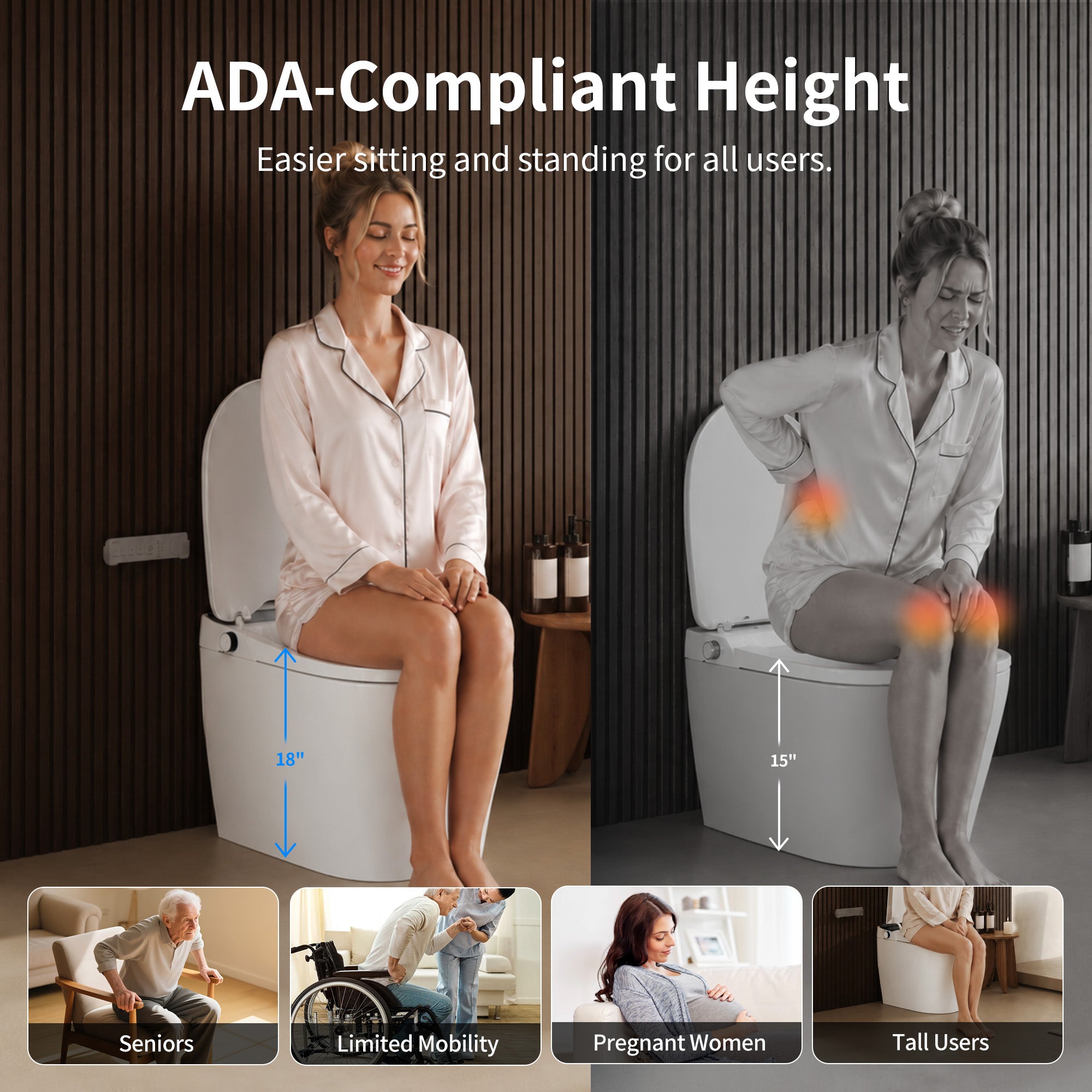 DeerValley DV-1S0455 Wall Hung Smart Toilet – Auto Open/Close, Foam Shield & Foot Sensor