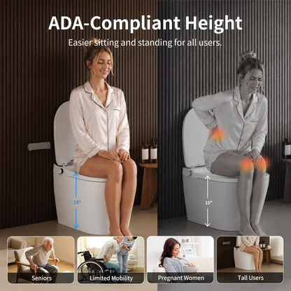 DeerValley DV-1S0455 Wall Hung Smart Toilet – Auto Open/Close, Foam Shield & Foot Sensor