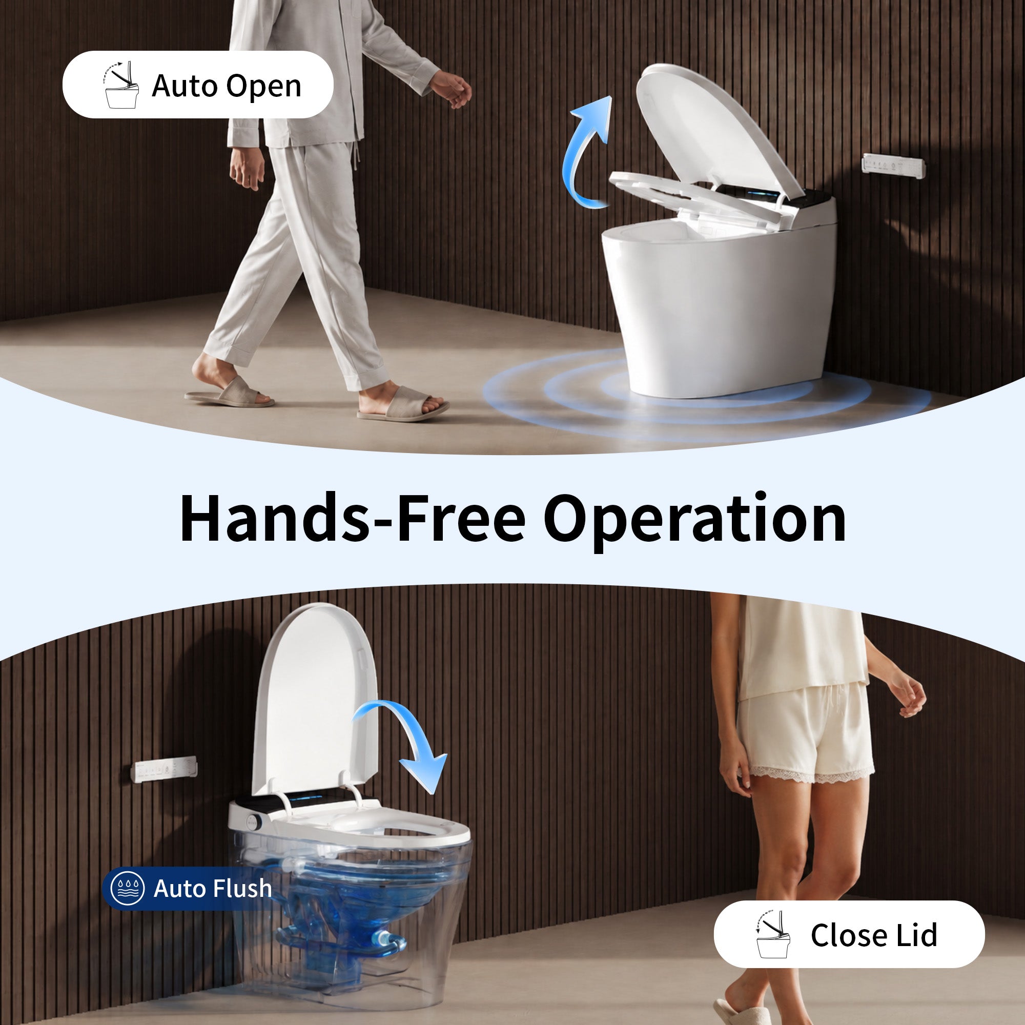 DeerValley DV-1S0455 Wall Hung Smart Toilet – Auto Open/Close, Foam Shield & Foot Sensor