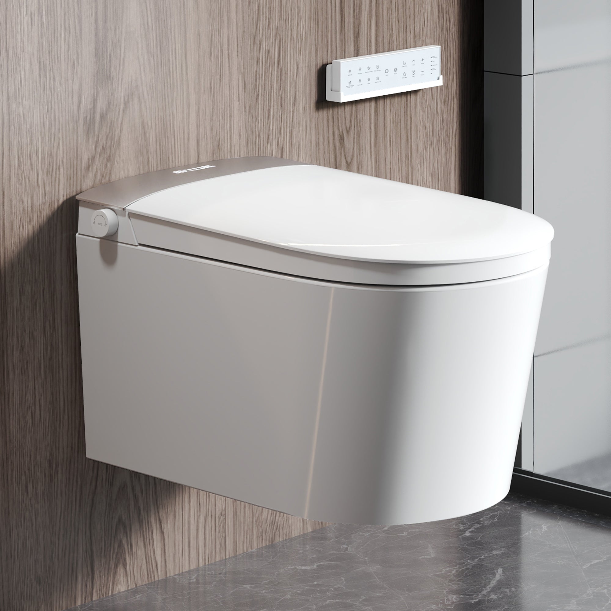 DeerValley DV-1S0455 Wall Hung Smart Toilet – Auto Open/Close, Foam Shield & Foot Sensor