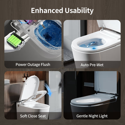 DeerValley DV-1S0455 Wall Hung Smart Toilet – Auto Open/Close, Foam Shield & Foot Sensor