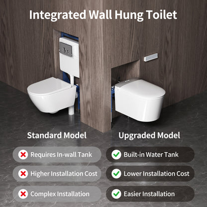 DeerValley DV-1S0455 Wall Hung Smart Toilet – Auto Open/Close, Foam Shield & Foot Sensor