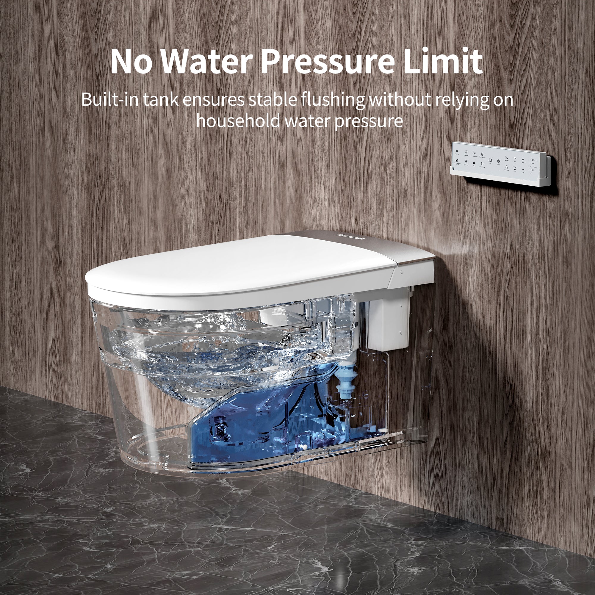 DeerValley DV-1S0455 Wall Hung Smart Toilet – Auto Open/Close, Foam Shield & Foot Sensor