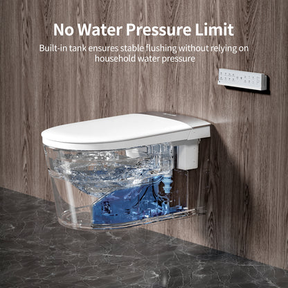 DeerValley DV-1S0455 Wall Hung Smart Toilet – Auto Open/Close, Foam Shield & Foot Sensor