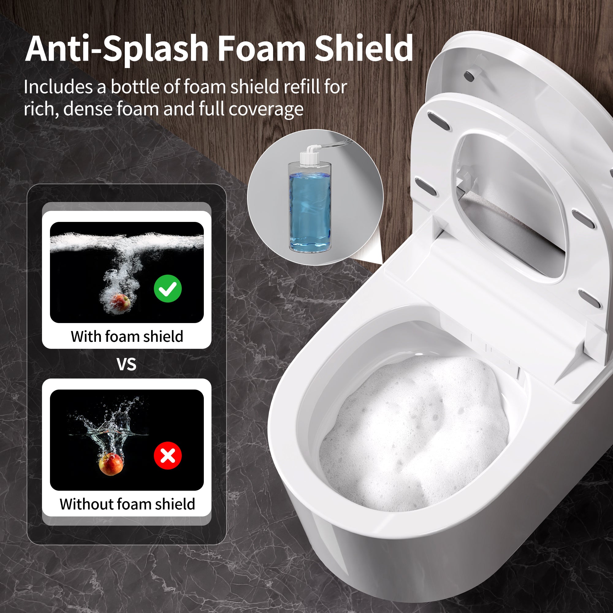 DeerValley DV-1S0455 Wall Hung Smart Toilet – Auto Open/Close, Foam Shield & Foot Sensor