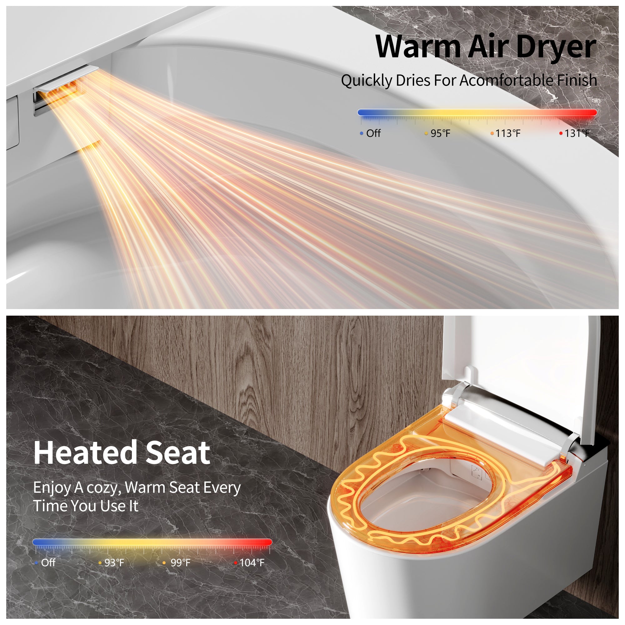 DeerValley DV-1S0455 Wall Hung Smart Toilet – Auto Open/Close, Foam Shield & Foot Sensor