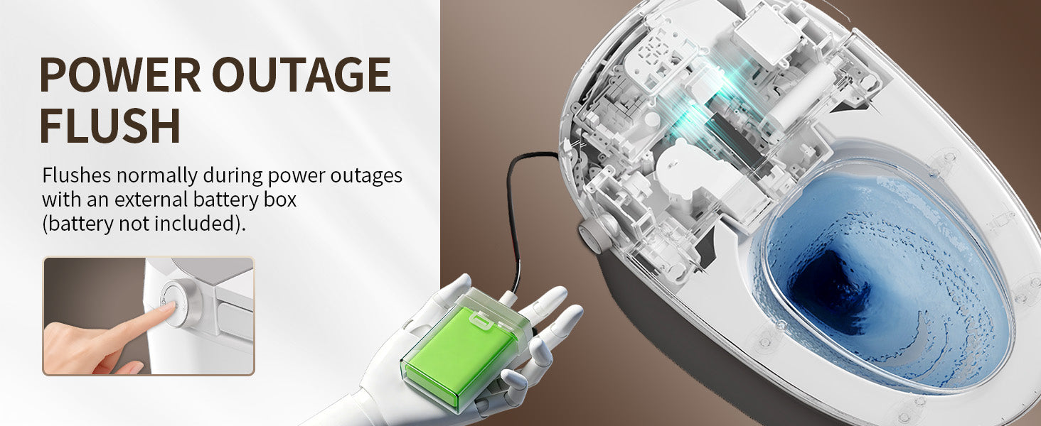 Smart Toilet Power Outage Flush