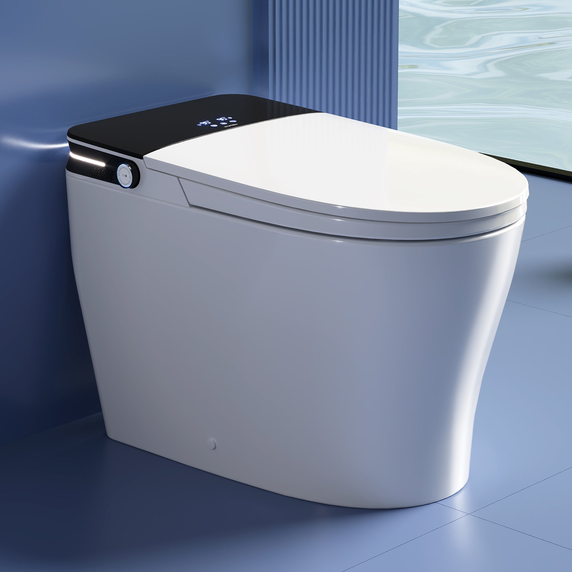 DeerValley DV-1S0371 Advanced Smart Toilet with ADA Height, Child-Friendly Wash Mode, Foam Shield, 1000 MAP Powerful Flush, Warm Water Cleansing, No Water Pressure Limit - One-Piece Design for Modern Bathrooms