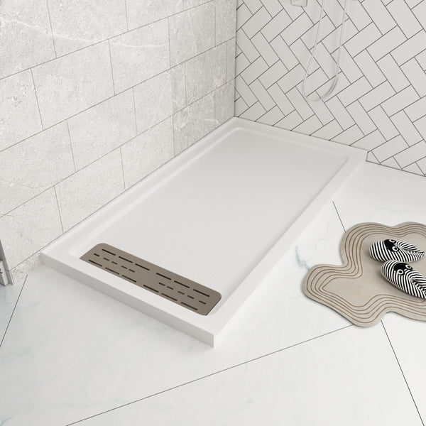 60"L x 32"W Rectangular Shower Base, Stain Resistant With Multiple Types
