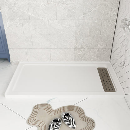 60"L x 32"W Rectangular Shower Base, Stain Resistant With Multiple Types