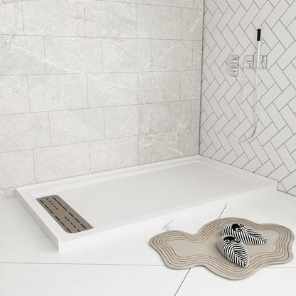 60"L x 32"W Rectangular Shower Base, Stain Resistant With Multiple Types
