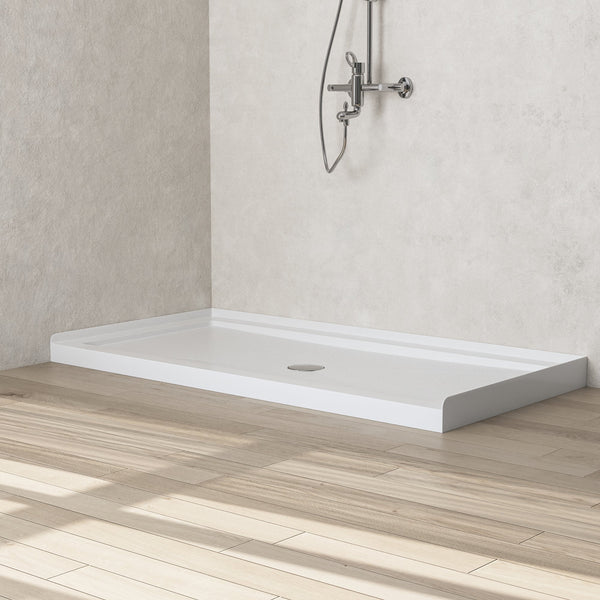 60"L Rectangle Shower Base, Non-slip Design With Multiple Sizes