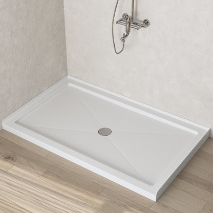 60"L Rectangle Shower Base, Non-slip Design With Multiple Sizes