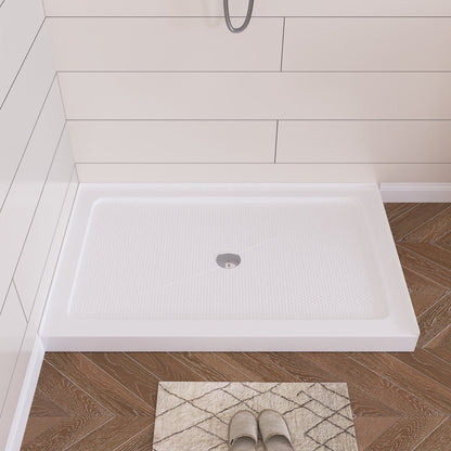 48"L Rectangle Shower Base, Non-slip Design With Multiple Sizes