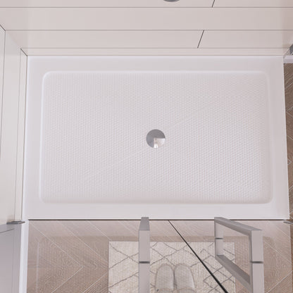 48"L Rectangle Shower Base, Non-slip Design With Multiple Sizes