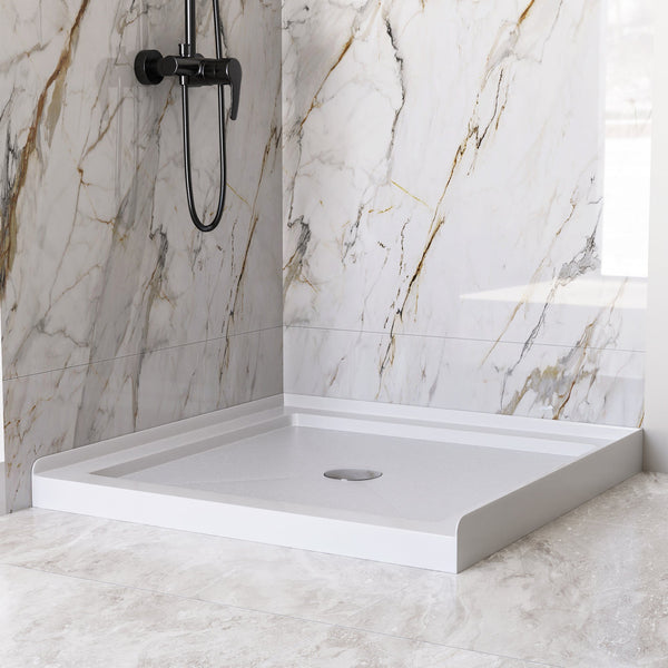 35" L x 35" W  Square Shower Base, Non-slip Design