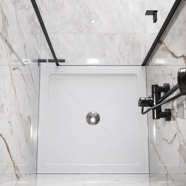 DV-1SB0111 35" L x 35" W  Square Shower Base, Non-slip Design
