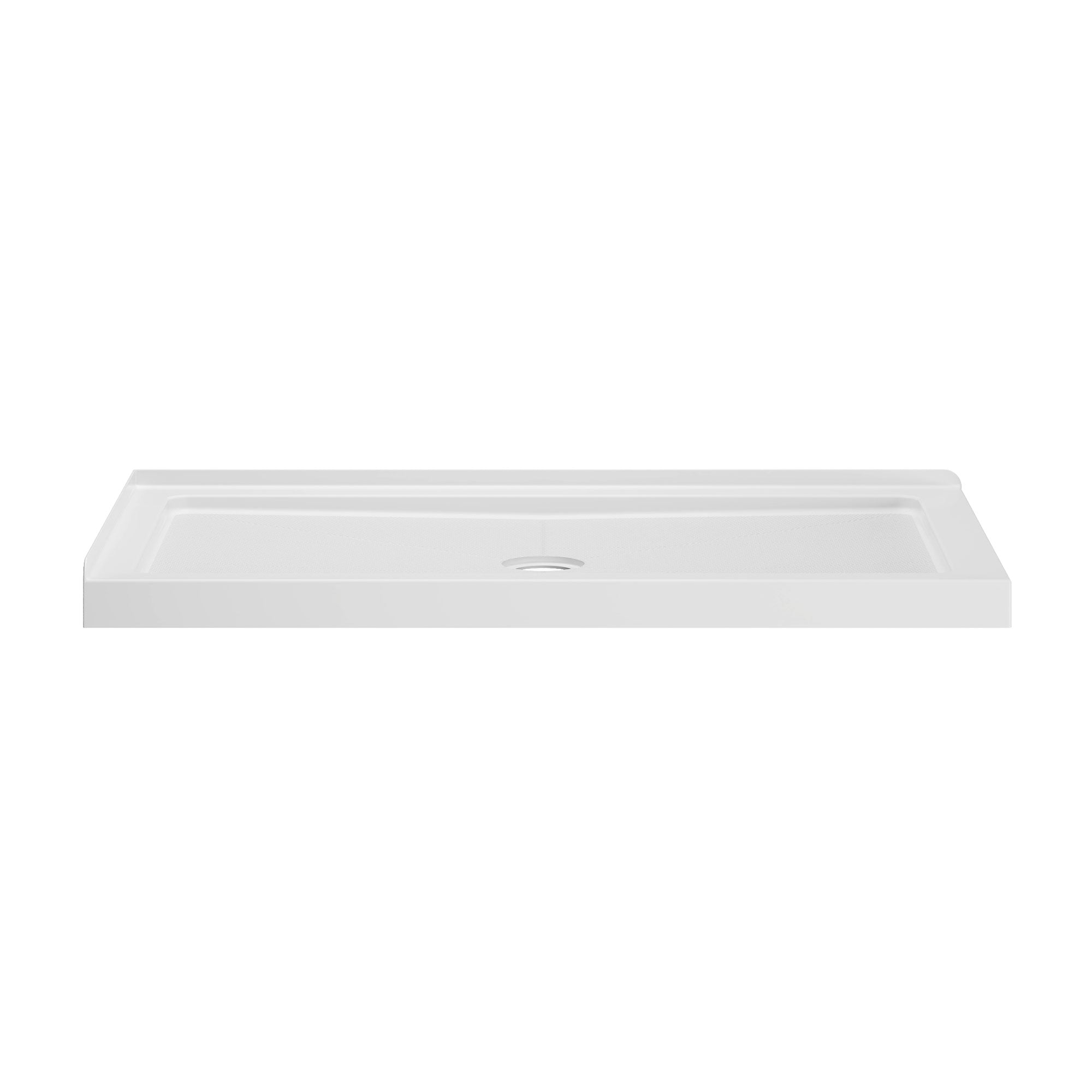 DeerValley DV-1SB0480 48 in. L x 30 in. W x 3.5 in. H Alcove Shower Pan Base with Center Drain in White