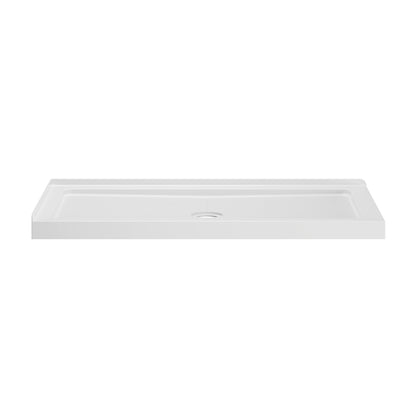 DeerValley DV-1SB0480 48 in. L x 30 in. W x 3.5 in. H Alcove Shower Pan Base with Center Drain in White