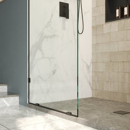 ALLY 32"x 78" Single Fixed Glass Panel for Shower, Thick Frameless Tempered Safety Glass Shower Door & Fixed Panel with Hardware