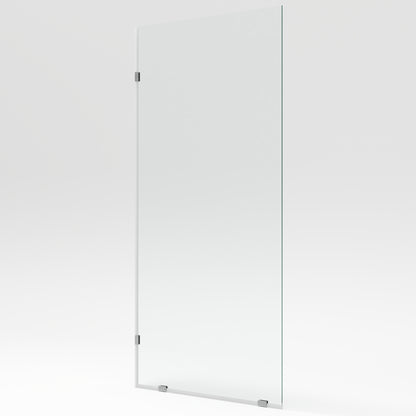 ALLY 36"x 78" Single Fixed Glass Panel for Shower, Thick Frameless Tempered Safety Glass & Fixed Panel with Hardware