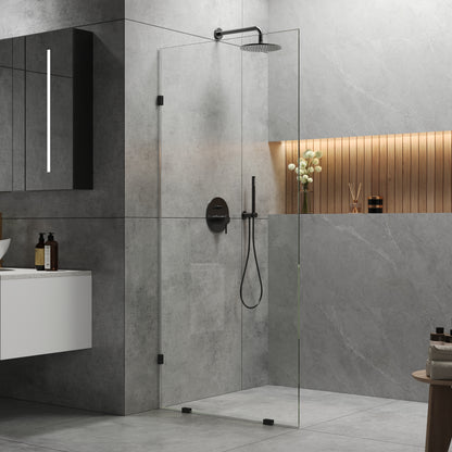 DeerValley DV-1SD0401 Frameless Shower Door, Tempered Glass & Reversible Installation