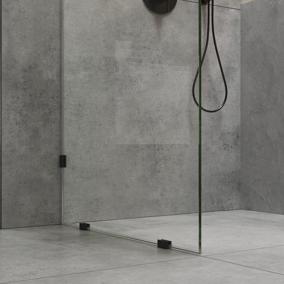 DeerValley DV-1SD0401 Frameless Shower Door, Tempered Glass & Reversible Installation