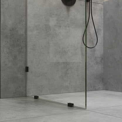 DeerValley DV-1SD0401 Frameless Shower Door, Tempered Glass & Reversible Installation
