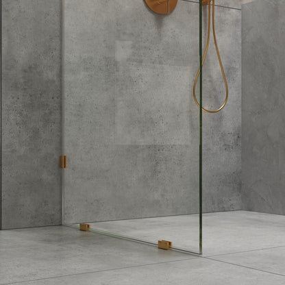 DeerValley DV-1SD0401 Frameless Shower Door, Tempered Glass & Reversible Installation