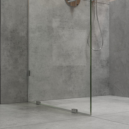 DeerValley DV-1SD0401 Frameless Shower Door, Tempered Glass & Reversible Installation