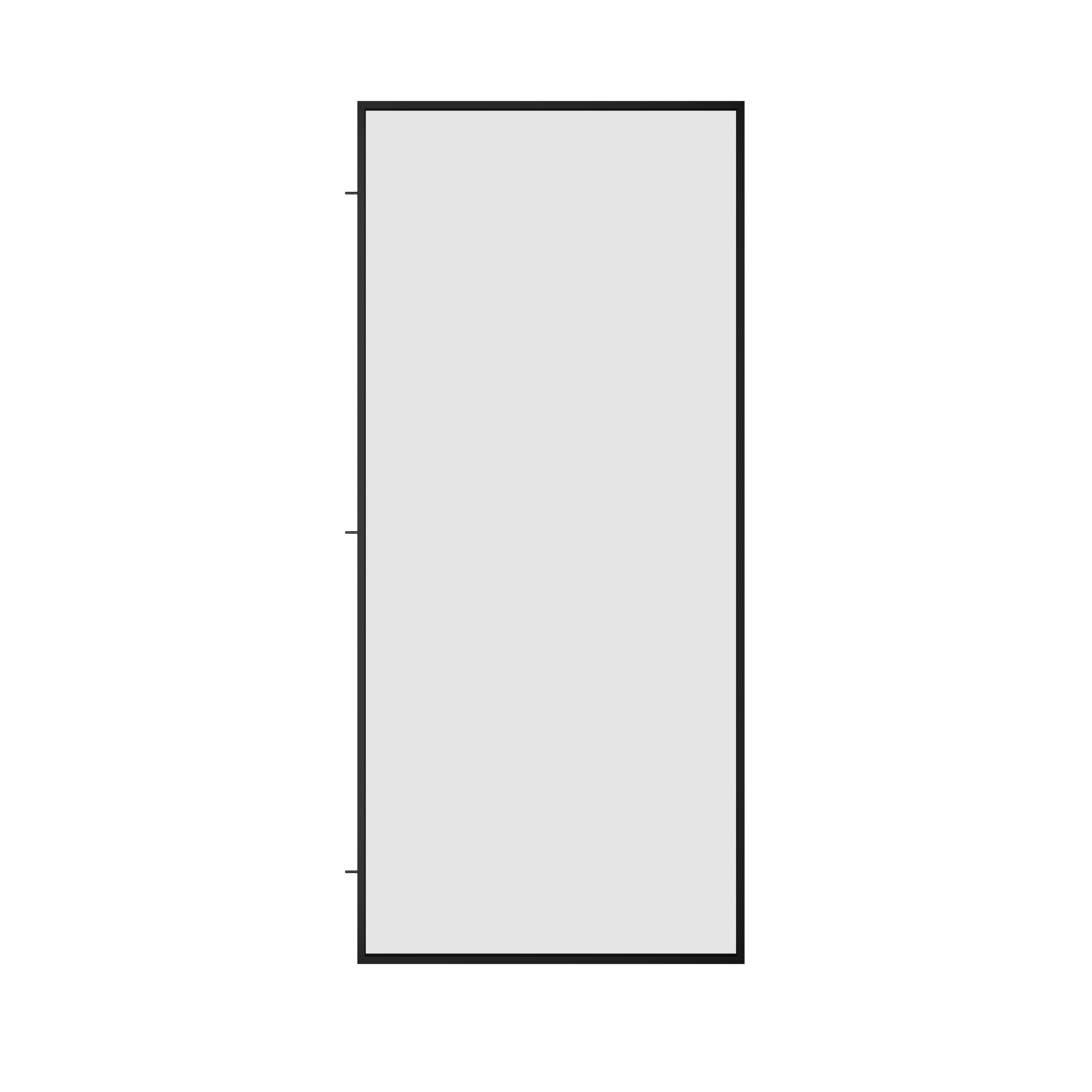 DeerValley DV-1SD0409B08 34" W x 74" H Fixed Glass Shower Screen, Bathroom Shower Glass Door with 5/16" Clear SGCC Tempered Glass Panel, Reversible Installation，Matte Black