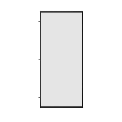 DeerValley DV-1SD0409B08 34" W x 74" H Fixed Glass Shower Screen, Bathroom Shower Glass Door with 5/16" Clear SGCC Tempered Glass Panel, Reversible Installation，Matte Black