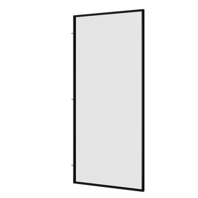DeerValley DV-1SD0409B08 34" W x 74" H Fixed Glass Shower Screen, Bathroom Shower Glass Door with 5/16" Clear SGCC Tempered Glass Panel, Reversible Installation，Matte Black