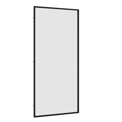 DeerValley DV-1SD0409B08 34" W x 74" H Fixed Glass Shower Screen, Bathroom Shower Glass Door with 5/16" Clear SGCC Tempered Glass Panel, Reversible Installation，Matte Black