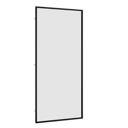 DeerValley DV-1SD0409B08 34" W x 74" H Fixed Glass Shower Screen, Bathroom Shower Glass Door with 5/16" Clear SGCC Tempered Glass Panel, Reversible Installation，Matte Black