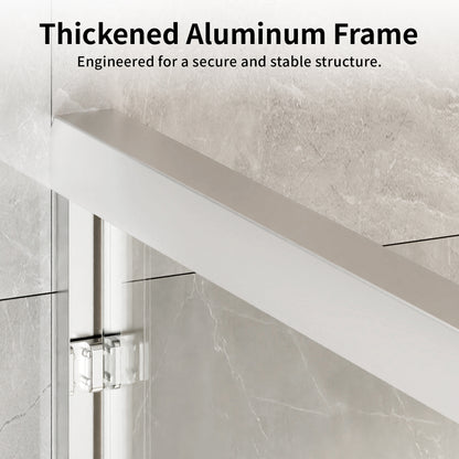 DeerValley DV-1SD0412B06 56" - 60" W x 60" H Framed Double Sliding Tub Door, Bypass Sliding Bathtub Shower Door with 1/4" Clear Tempered Glass, Aluminum Frame with Stainless Steel Towel Bar, Matte Black