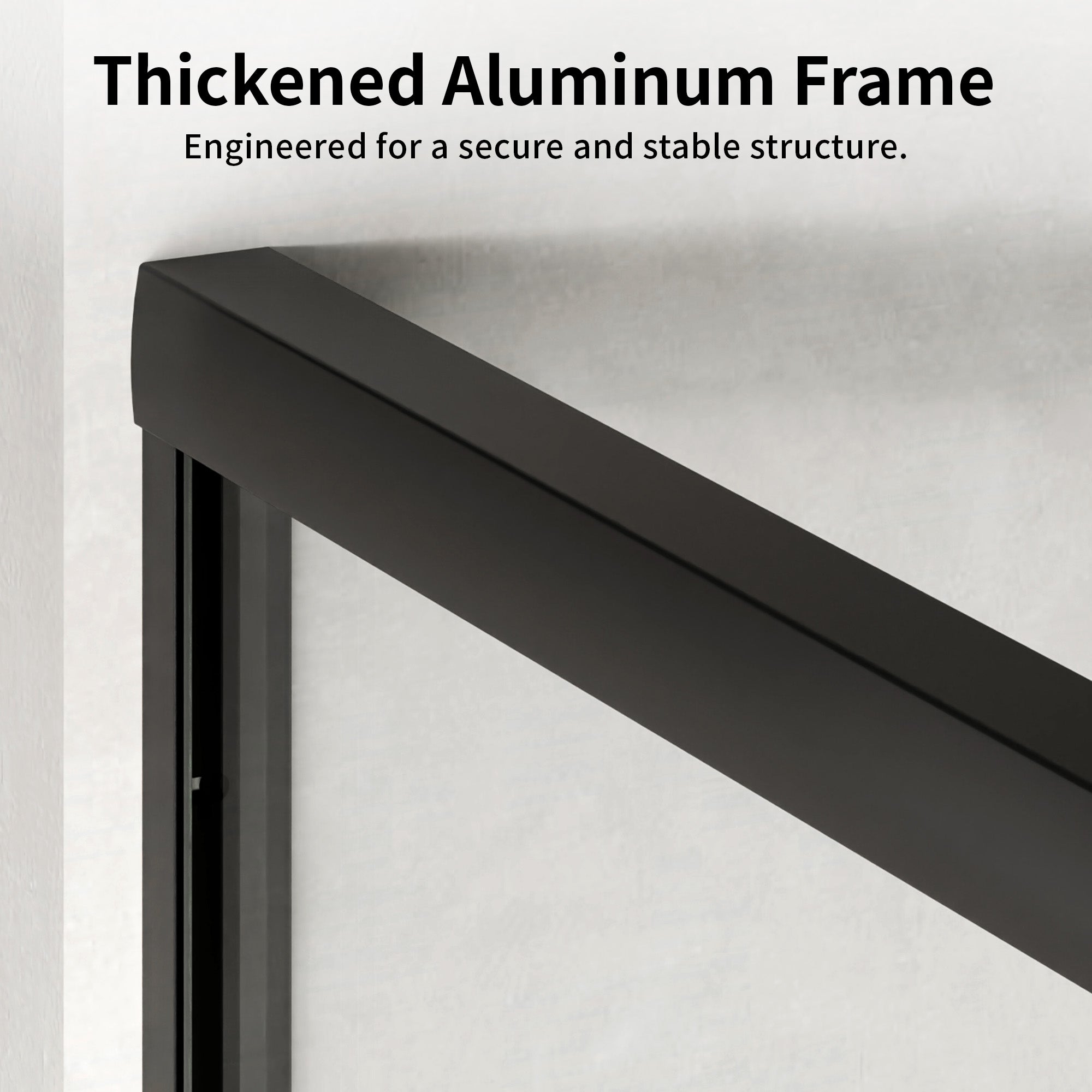 DeerValley DV-1SD0460B06 56–60" W x 72" H Double Sliding Shower Door for Walk-In Showers, Framed Bypass Door with Easy-Clean 1/4" (6mm) Tempered Glass, Durable Aluminum Frame, Matte Black