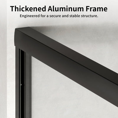 DeerValley DV-1SD0460B06 56–60" W x 72" H Double Sliding Shower Door for Walk-In Showers, Framed Bypass Door with Easy-Clean 1/4" (6mm) Tempered Glass, Durable Aluminum Frame, Matte Black