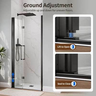 DeerValley DV-1SD0463B06 Bi-Fold Shower Door – 6mm Tempered Glass & Space-Saving