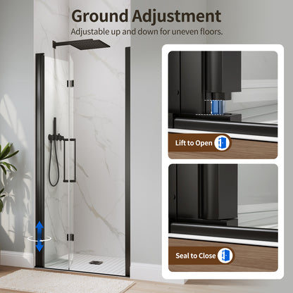 DeerValley DV-1SD0463B06 Bi-Fold Shower Door – 6mm Tempered Glass & Space-Saving