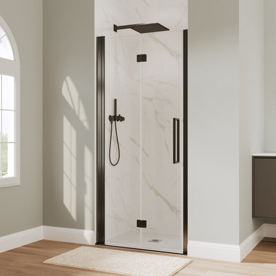 DeerValley DV-1SD0463B06 Bi-Fold Shower Door – 6mm Tempered Glass & Space-Saving