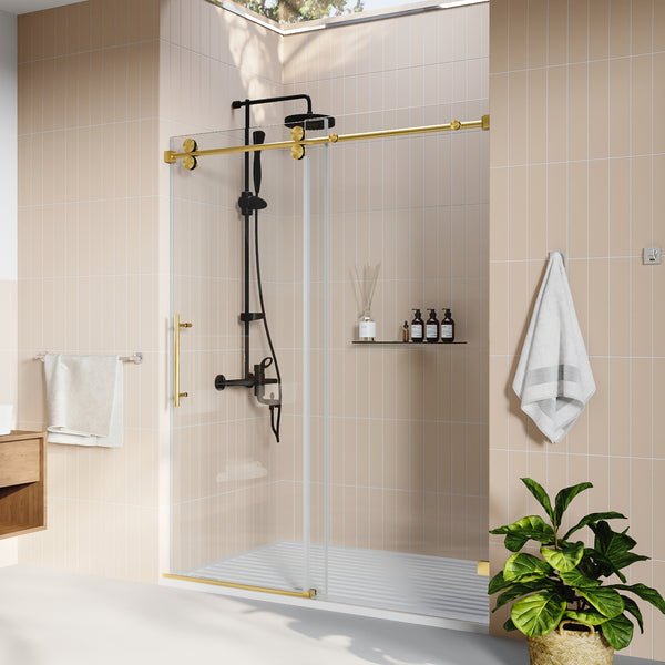 Concord 56" - 60" W x 76" H Shower Door, Single Sliding Frameless