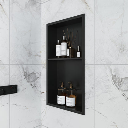 14.26" W X 25.26" H Rectangular Double Layer Shower Niche, Space-Saving