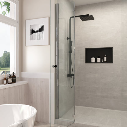 25.26" W X 14.44" H Rectangular Single Layer Shower Niche, Space-Saving