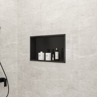 25.26" W X 14.44" H Rectangular Single Layer Shower Niche, Space-Saving