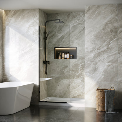 DeerValley DV-1SN0517 Shower Niche – Waterproof & Rustproof with Matte Black Recessed