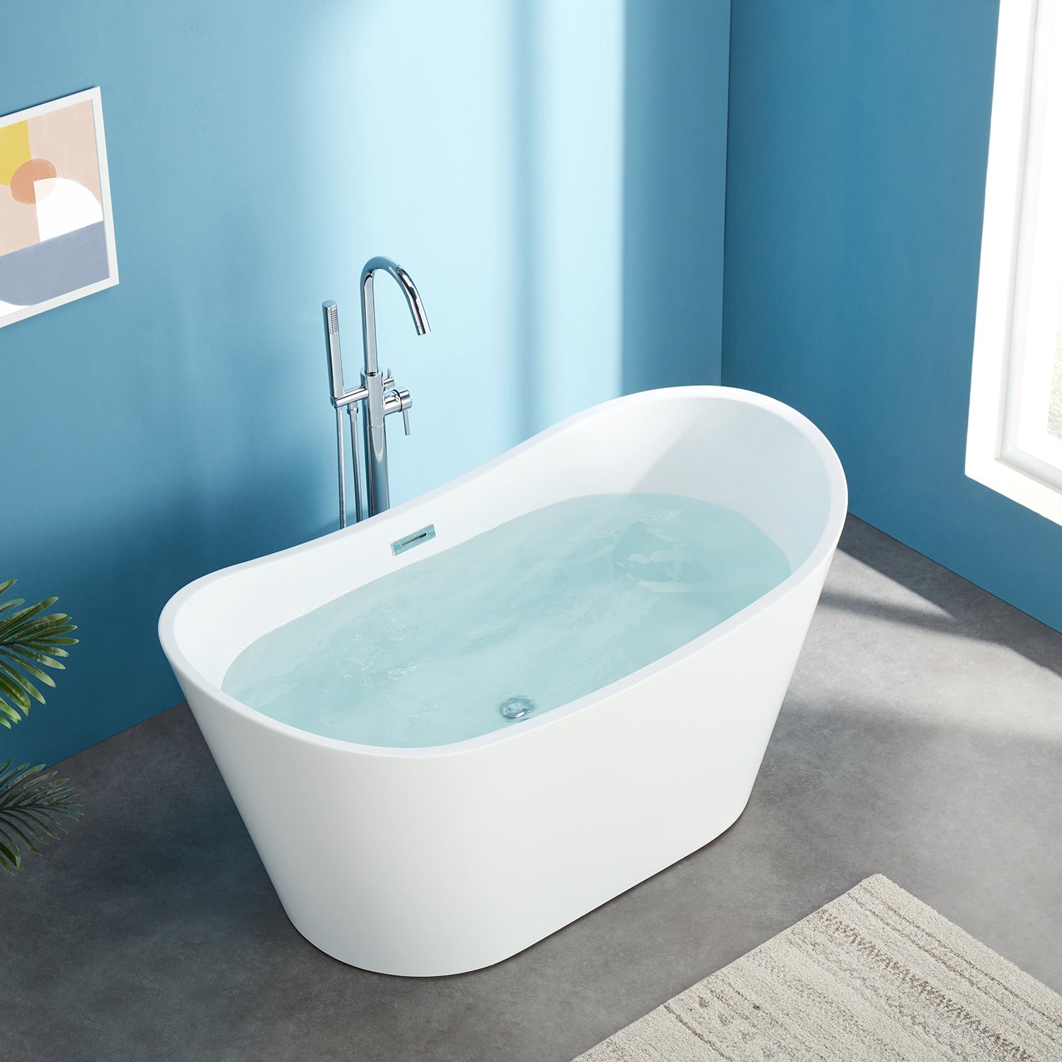 DeerValley Bath DeerValley DV-1T151 Horizon 59" X 30" Freestanding Acrylic Bathtub