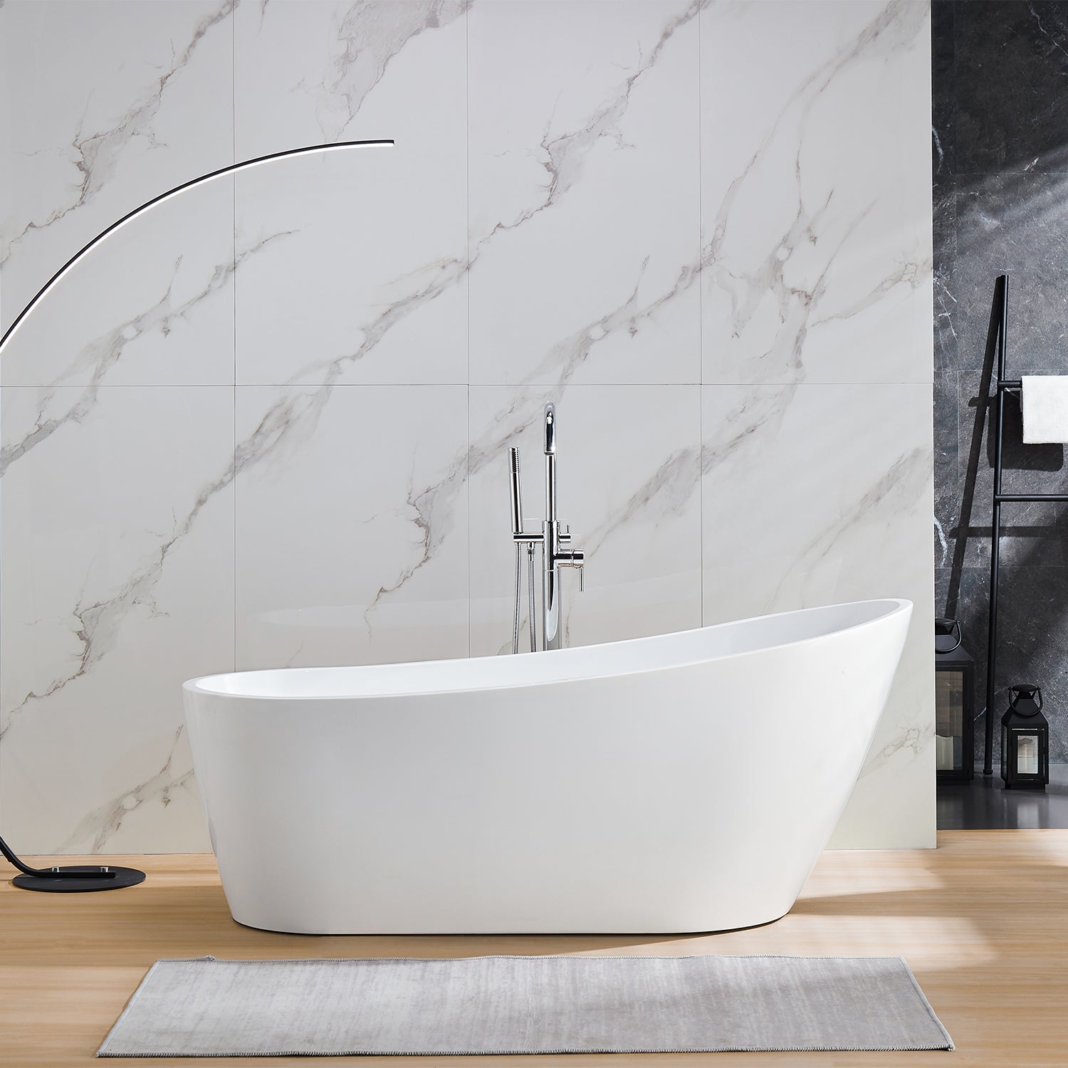 DeerValley Bath DeerValley DV-1T173 Prism 67" x 29" Freestanding Soaking Acrylic Bathtub